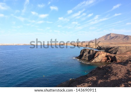 The picture belongs to a series of images showing the beautiful Papagayo National Park on the island of Lanzarote, Spain
