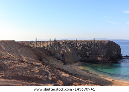 The picture belongs to a series of images showing the beautiful Papagayo National Park on the island of Lanzarote, Spain