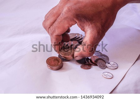 Money from america. Notes of Real, USA Dollars currency. Concept of economy, inflation and business.  hand hold money Coin.