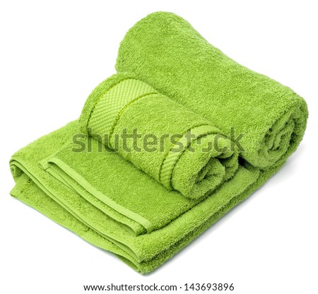 One towel on a white background