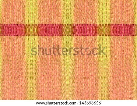 Yellow, orange and green plaid pattern