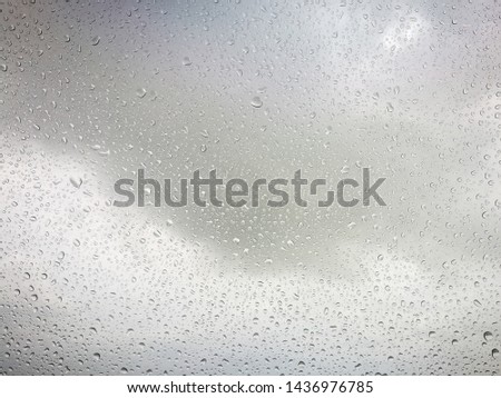 water spray on the car glass.