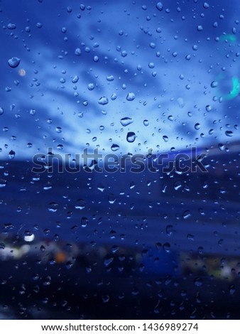 Drops of water on the window