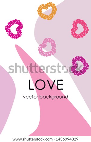 Illustration of love and valentine, digital style, vector background.
