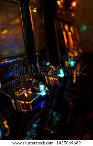 Shiny Casino machines in a row