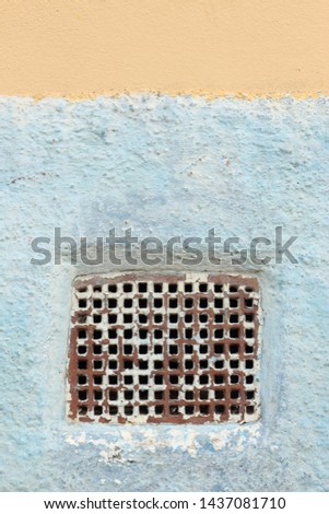 Metal cement wall fence square grid background