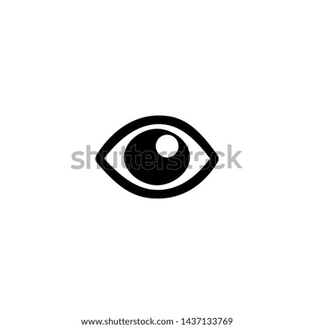Eye icon. Social media watch button