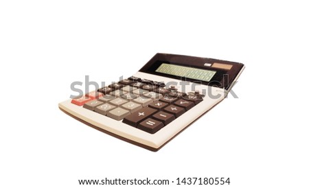 calculator isolate on white background