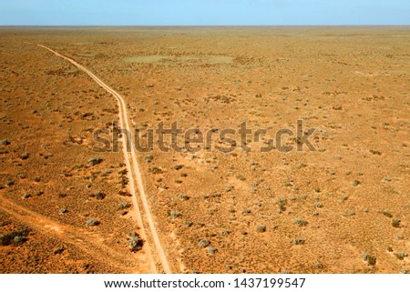 Flat horizon of Australian outback