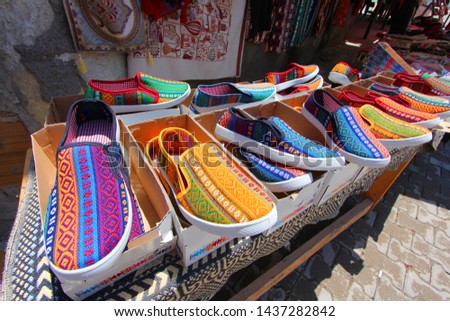 Turkey shoes. One of a kind is Synature turkey. Most traveler must buy it to wear in turkey.
