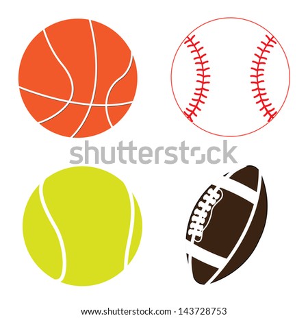 sport balls over white background vector illustration