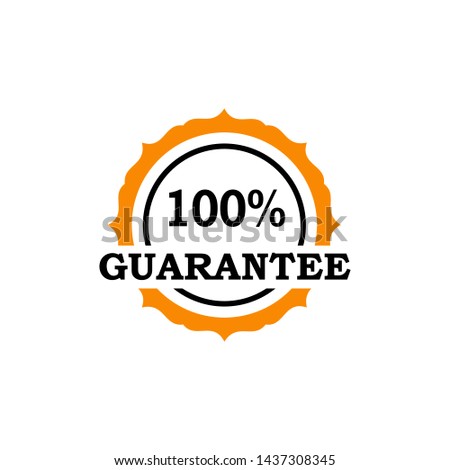 100% Guarantee label icon vector illustration