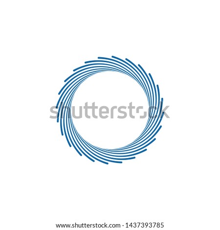 Modern Abstract Swoosh Frame Border for Company Health Technology Icon or Logo with High End Look