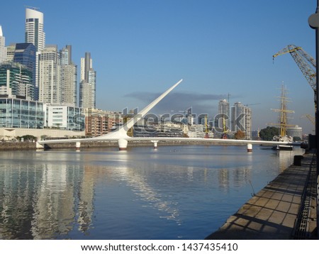 
The Bridge of the Woman is a cable-stayed bridge of pylon counterweight, in Buenos Aires, Argentina