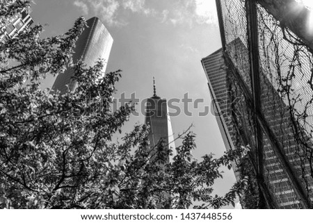 architecture wallpaper image, New York city architecture photography, skyline of New York city image, city landscape image black and white