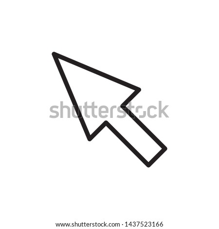 pointer arrow icon vector in simple style