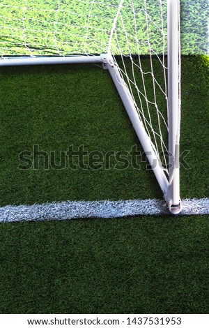 Fragment of a football goal for trainings.
