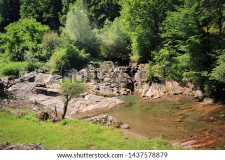 Beautiful waterfall in village Vasilyovo, Teteven Manicipality, Lovech Province, northern Bulgaria