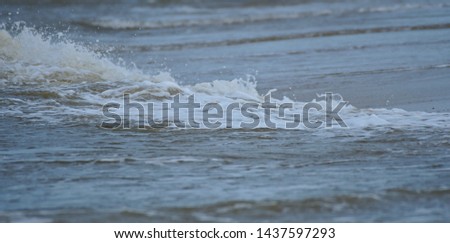 North Sea seascape beach waves, England, UK, Europe