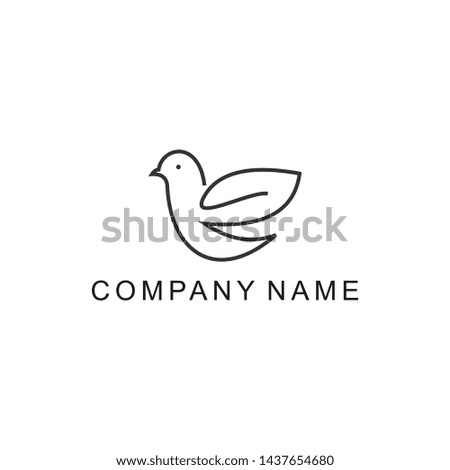 logo vector minimalist bird line
