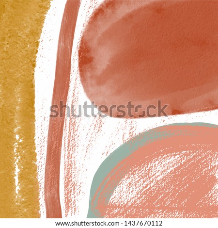 Abstract background. Fragment of impressionism artwork. Modern contemporary art. Watercolor painting with shapes, lines.  Royalty-Free Stock Photo #1437670112