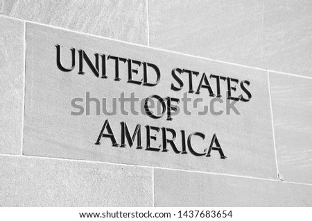 United States of America sign, Washington DC