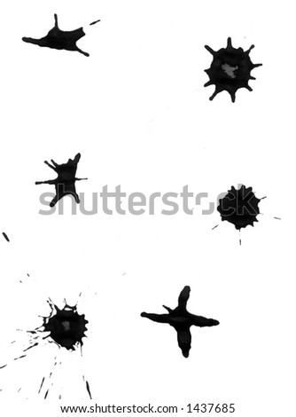 Splats and blobs of paint, goo for photoshop brushes etc