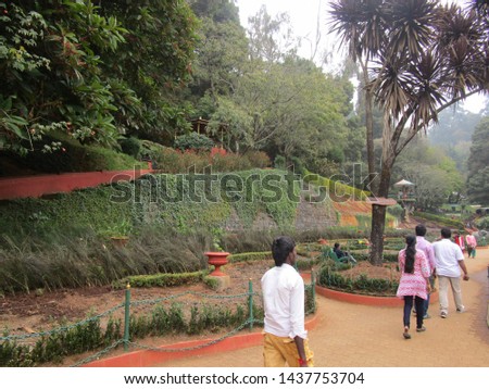 Honneymoon garden ooty mysore pics Royalty-Free Stock Photo #1437753704