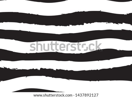 Abstract lines background in black and white color. Vector watercolor imitation. Minimalistic design style. Backdrop for print or web. Digital dry brush strokes. Monochrome retro wallpaper.
