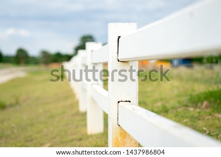 White garden fence to protect animals