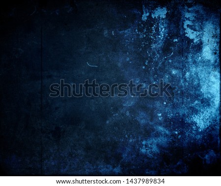 Dark blue grunge background, abstract modern watercolor texture