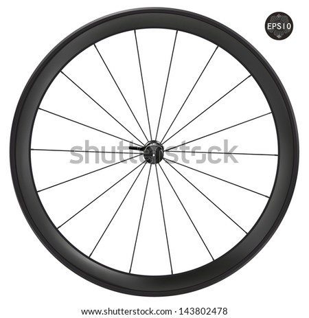 Bicycle wheel, vector, eps10