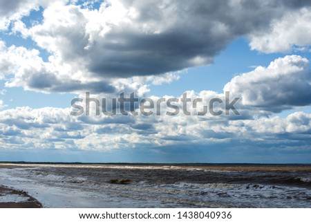 Rain clouds, clouds over the northern sea