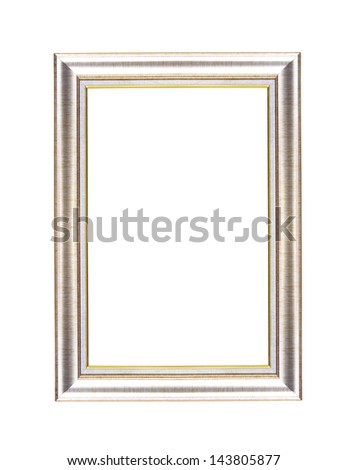 Gold picture frames. Isolated on white background