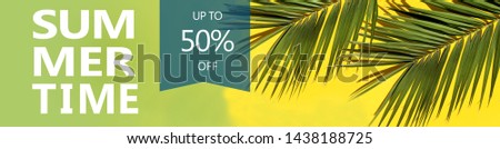 This is a photo of green leaves with text of the end of summer season 50% off
