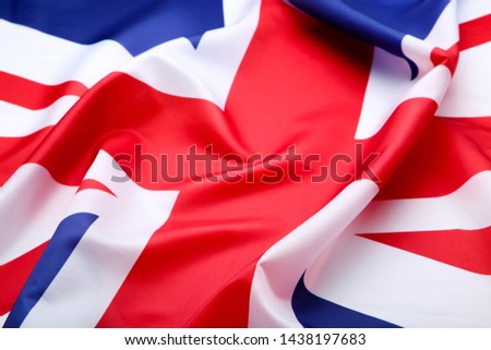 Background of british flag, close up