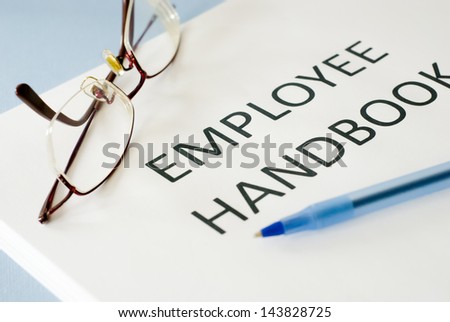 employee handbook  Royalty-Free Stock Photo #143828725