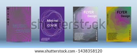 Cover design. The minimum coverage of the vector. Set of modern abstract musical backgrounds. Sound flyer for creating a fashionable abstract cover, banner, poster, booklet.