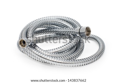 Chrome-plated corrugated hose for water