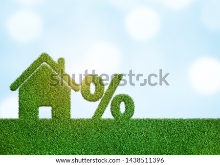 Property investment and house mortgage financial real estate concept Royalty-Free Stock Photo #1438511396