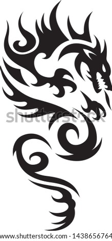 Dragon tattoo art vector eps 