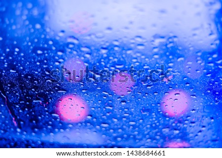 background blur raindrops bokeh color red blue.