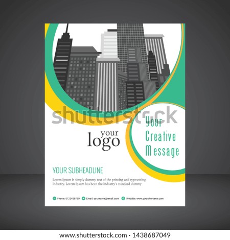 Poster flyer pamphlet brochure cover design layout space for photo background, vector illustration template in A4 size