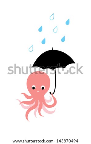 octopus in rain