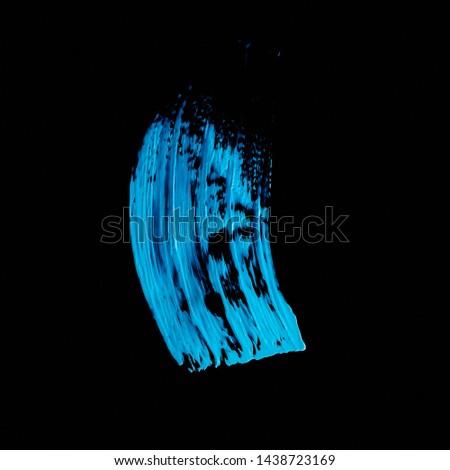 Art abstract, cosmetic product and hand painted design concept - Paint brush stroke texture isolated on black background