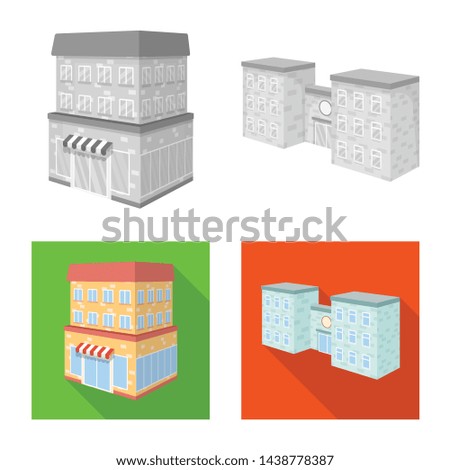 Vector illustration of construction and building symbol. Collection of construction and estate vector icon for stock.