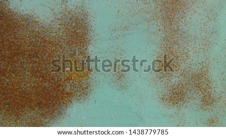 Colored rusty stained metal wall texture pattern
