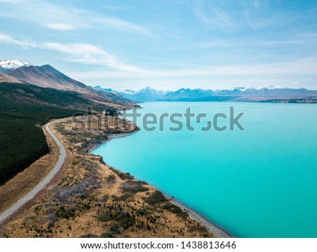 This is a picture of the road to mount cook in New Zealand