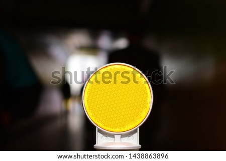 Traffic reflector on the street in Tokyo, Japan.