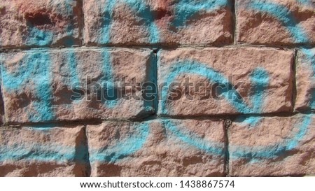 texture and background of painted brick wall with bright colors